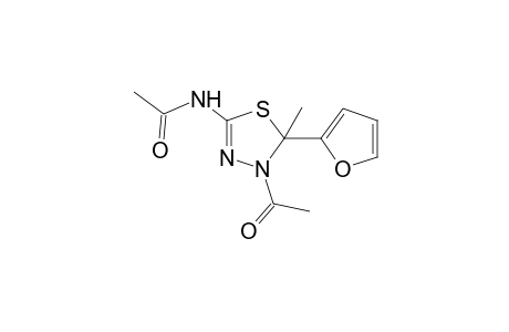 N-[4-acetyl-5-(2-furyl)-5-methyl-deltasquare-1,3,4-thiadiazolin-2-yl]acetamide