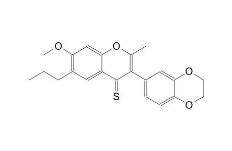 3-(2,3-dihydro-1,4-benzodioxin-6-yl)-7-methoxy-2-methyl-6-propyl-4H-chromene-4-thione