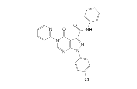 1-(4-Chlorophenyl)-4,5-dihydro-4-oxo-N-phenyl-5-(pyridin-2-yl)-1H-pyrazolo[3,4-d]-pyrimidine-3-carboxamide