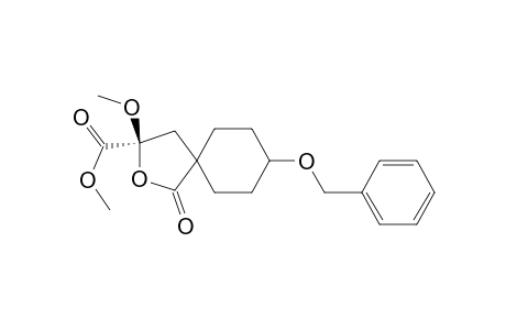 2-Oxaspiro[4.5]decane-3-carboxylic acid, 3-methoxy-1-oxo-8-(phenylmethoxy)-, methyl ester, trans-(.+-.)-