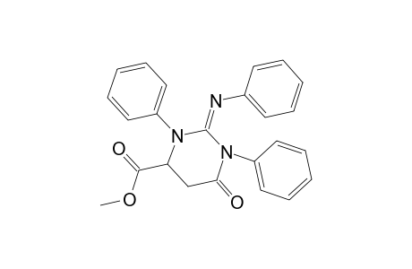 4-Pyrimidinecarboxylic acid, hexahydro-6-oxo-1,3-diphenyl-2-(phenylimino)-, methyl ester