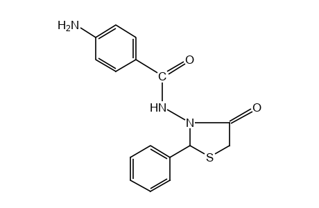 p-AMINO-N-(4-OXO-2-PHENYL-3-THIAZOLIDINYL)BENZAMIDE