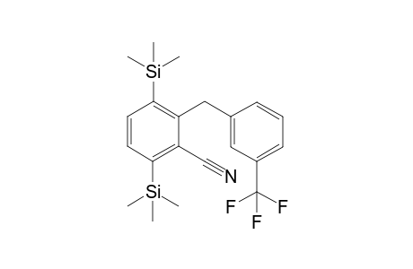 2-(3-(trifluoromethyl)benzyl)-3,6-bis(trimethylsilyl)benzonitrile
