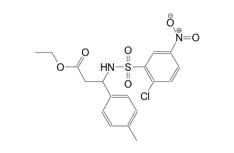 benzenepropanoic acid, beta-[[(2-chloro-5-nitrophenyl)sulfonyl]amino]-4-methyl-, ethyl ester