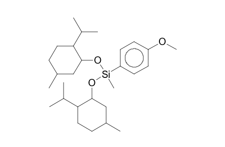 SILANE, (4-METHOXYPHENYL)METHYLBIS[[5-METHYL-2-(1-METHYLETHYL)CYCLOHEXYL]OXY]-, [1alpha(1R*,2S*,5R*),2beta,5alpha]-