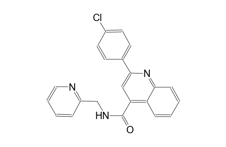2-(4-chlorophenyl)-N-(2-pyridinylmethyl)-4-quinolinecarboxamide