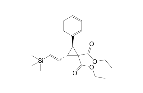 Diethyl trans-2-phenyl-3-(2-trimethylsilylvinyl)cyclopropane 1,1-dicarboxylate