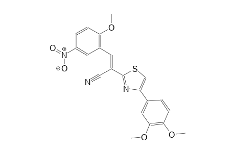 (2E)-2-[4-(3,4-dimethoxyphenyl)-1,3-thiazol-2-yl]-3-(2-methoxy-5-nitrophenyl)-2-propenenitrile