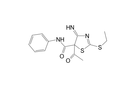 2-Thiazoline-5-carboxamide, 5-acetyl-2-ethylthio-4-imino-N-phenyl-