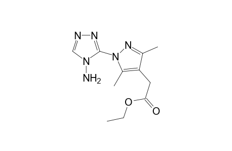 1H-Pyrazole-4-acetic acid, 1-(4-amino-4H-1,2,4-triazol-3-yl)-3,5-dimethyl-, ethyl ester