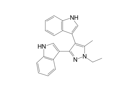 1-Ethyl-3,4-bis(indol-3'-yl)-5-methylpyrazole