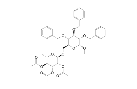 METHYL-2,3,4-TRI-O-BENZYL-6-O-(2,3,4-TRI-O-ACETYL-ALPHA-L-RHAMNOPYRANOSYL)-ALPHA-D-GLUCOPYRANOSIDE