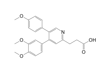 4-(3',4'-Dimethoxyphenyl)-5-(p-methoxyphenyl)-2-[2"-(hydroxycarbonyl)ethyl]-pyridine