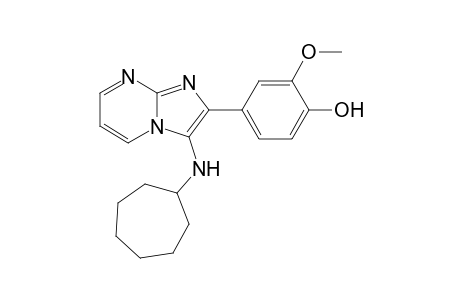 4-[3-(Cycloheptylamino)imidazo[1,2-a]pyrimidin-2-yl]-2-methoxyphenol