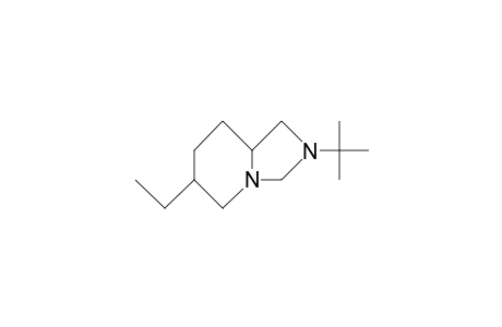 trans-(H-6,H-8A)-2-tert-Butyl-6-ethyl-perhydro-imidazolo(3,4-A)pyridine