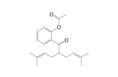 1-Acetoxy-2-[1'-oxo-2',2'-bis(3",3"-dimethylallyl)ethyl]-benzene