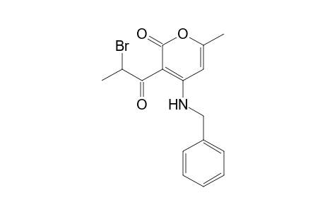 4-(Benzylamino)-3-(2-bromopropanoyl)-6-methyl-2H-pyran-2-one