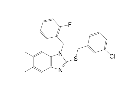 3-chlorobenzyl 1-(2-fluorobenzyl)-5,6-dimethyl-1H-benzimidazol-2-yl sulfide