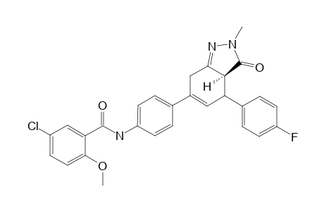 N(1)-{4'-[3"-Oxo-4"-(p-fluorophenyl)-3",3"a,4",5"-tetrahydro-2"-methyl-(2H)-6"-indazolyl)]phenyl}-5-chloro-2-methoxybenzamide