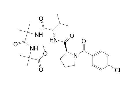 Alanine, N-[N-[N-[1-(4-chlorobenzoyl)-L-prolyl]-L-valyl]-2-methylalanyl]-2-methyl-, methyl ester