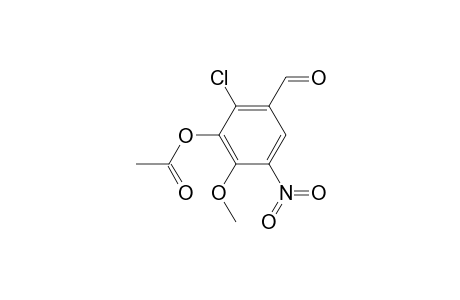 2-Chloro-3-formyl-6-methoxy-5-nitrophenyl acetate