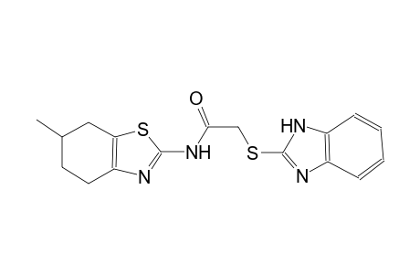 2-(1H-benzimidazol-2-ylsulfanyl)-N-(6-methyl-4,5,6,7-tetrahydro-1,3-benzothiazol-2-yl)acetamide