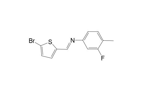N-[(E)-(5-Bromo-2-thienyl)methylidene]-3-fluoro-4-methylaniline