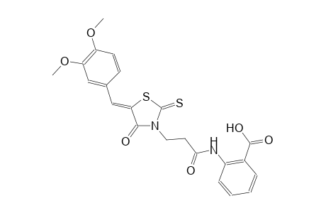 benzoic acid, 2-[[3-[(5Z)-5-[(3,4-dimethoxyphenyl)methylene]-4-oxo-2-thioxothiazolidinyl]-1-oxopropyl]amino]-