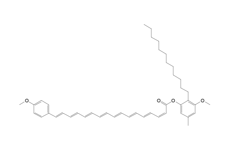 2,4,6,8,10,12,14,16-Heptadecaoctaenoic acid, 17-(4-methoxyphenyl)-, 2-dodecyl-3-methoxy-5-methylphenyl ester