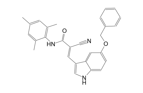 (2E)-3-[5-(benzyloxy)-1H-indol-3-yl]-2-cyano-N-mesityl-2-propenamide