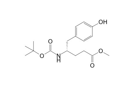 4S-[(t-Butoxycarbonyl)amino]-5-(p-hydroxyphenyl)-pentanoic acid - Methyl ester