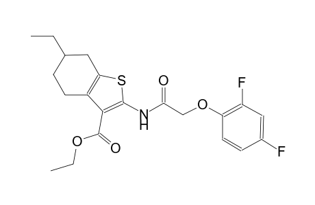 ethyl 2-{[(2,4-difluorophenoxy)acetyl]amino}-6-ethyl-4,5,6,7-tetrahydro-1-benzothiophene-3-carboxylate