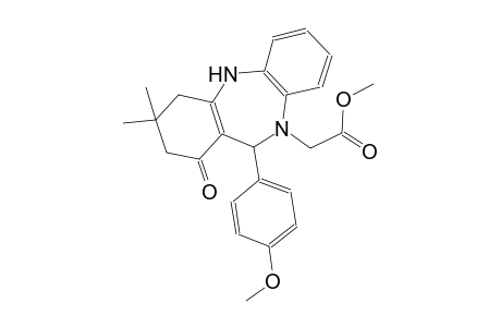 1H-dibenzo[b,e][1,4]diazepine-10-acetic acid, 2,3,4,5,10,11-hexahydro-11-(4-methoxyphenyl)-3,3-dimethyl-1-oxo-, methyl ester