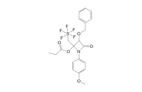 ETHYL-3-(BENZYLOXY)-2-(PENTAFLUOROSULFANYL-METHYL)-1-(4-METHOXYPHENYL)-4-OXO-AZETIDINE-2-CARBOXYLATE