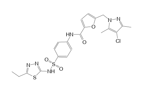 5-[(4-chloro-3,5-dimethyl-1H-pyrazol-1-yl)methyl]-N-(4-{[(5-ethyl-1,3,4-thiadiazol-2-yl)amino]sulfonyl}phenyl)-2-furamide