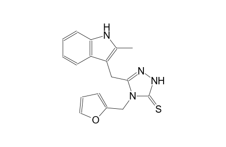 4-(2-furylmethyl)-5-[(2-methyl-1H-indol-3-yl)methyl]-2,4-dihydro-3H-1,2,4-triazole-3-thione