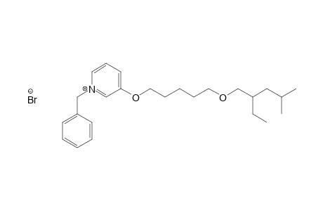 Pyridinium, 3-[[5-[(2-ethyl-4-methylpentyl)oxy]pentyl]oxy]-1-(phenylmethyl)-, bromide