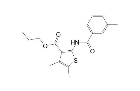 propyl 4,5-dimethyl-2-[(3-methylbenzoyl)amino]-3-thiophenecarboxylate