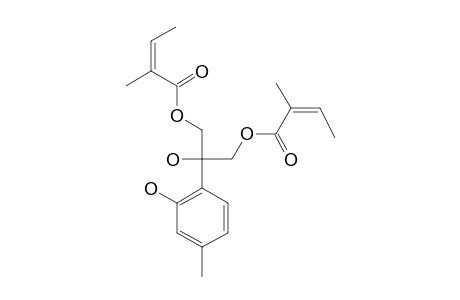 HOFMEISTERIN-IV;2-HYDROXY-2-(2-HYDROXY-4-METHYLPHENYL)-PROPANE-1,3-DIYL-[2-(Z),2'-(Z)]-BIS-(2-METHYLBUT-2-ENOATE)