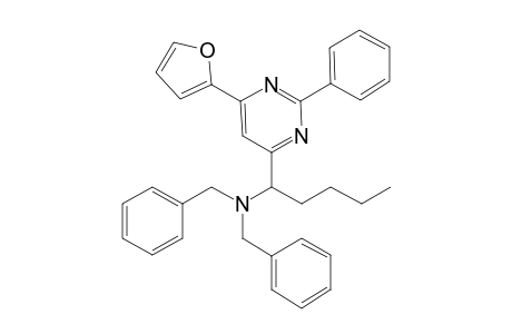 N,N-Dibenzyl-1-[6-(2-furyl)-2-phenyl-4-pyrimidinyl)-1-pentanamine