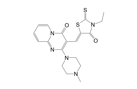 3-[(Z)-(3-ethyl-4-oxo-2-thioxo-1,3-thiazolidin-5-ylidene)methyl]-2-(4-methyl-1-piperazinyl)-4H-pyrido[1,2-a]pyrimidin-4-one