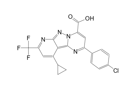 pyrido[2',3':3,4]pyrazolo[1,5-a]pyrimidine-4-carboxylic acid, 2-(4-chlorophenyl)-10-cyclopropyl-8-(trifluoromethyl)-