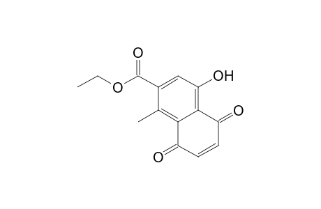 4-hydroxy-1-methyl-5,8-dioxo-2-naphthalenecarboxylic acid ethyl ester