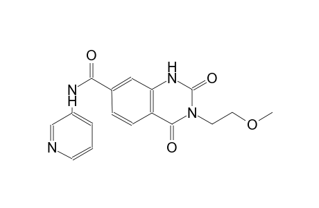 3-(2-methoxyethyl)-2,4-dioxo-N-(3-pyridinyl)-1,2,3,4-tetrahydro-7-quinazolinecarboxamide