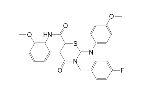 2H-1,3-thiazine-6-carboxamide, 3-[(4-fluorophenyl)methyl]tetrahydro-N-(2-methoxyphenyl)-2-[(4-methoxyphenyl)imino]-4-oxo-, (2Z)-