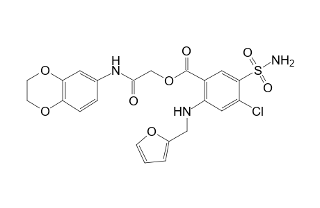 Benzoic acid, 5-(aminosulfonyl)-4-chloro-2-[(2-furanylmethyl)amino]-, 2-[(2,3-dihydro-1,4-benzodioxin-6-yl)amino]-2-oxoethyl ester