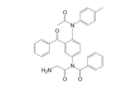 N-{3-Benzoyl-4-[(p-methylphenyl)acetylamino]phenyl}-N(.alpha.)-benzoylglycinamide