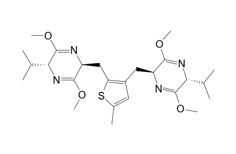 2,3-bis[(2R,5S)-(2,5-dihydro-3,6-dimethoxy-2-isopropyl-5-pyrazinyl)methyl]-5-methylthiophene