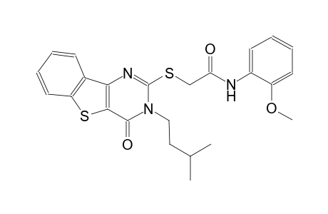 2-[(3-isopentyl-4-oxo-3,4-dihydro[1]benzothieno[3,2-d]pyrimidin-2-yl)sulfanyl]-N-(2-methoxyphenyl)acetamide