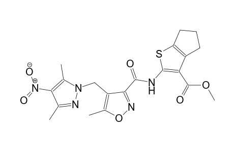 methyl 2-[({4-[(3,5-dimethyl-4-nitro-1H-pyrazol-1-yl)methyl]-5-methyl-3-isoxazolyl}carbonyl)amino]-5,6-dihydro-4H-cyclopenta[b]thiophene-3-carboxylate